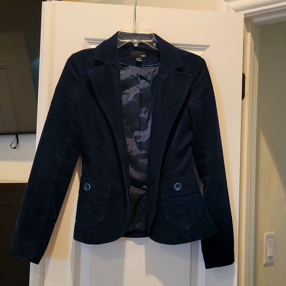 Dark Green H&M Courdoroy Blazer